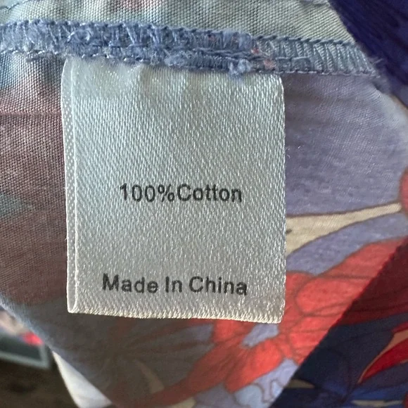 Tuckernuck Blue, Red and Tan Floral Tiered Dress - Picture 5 of 5